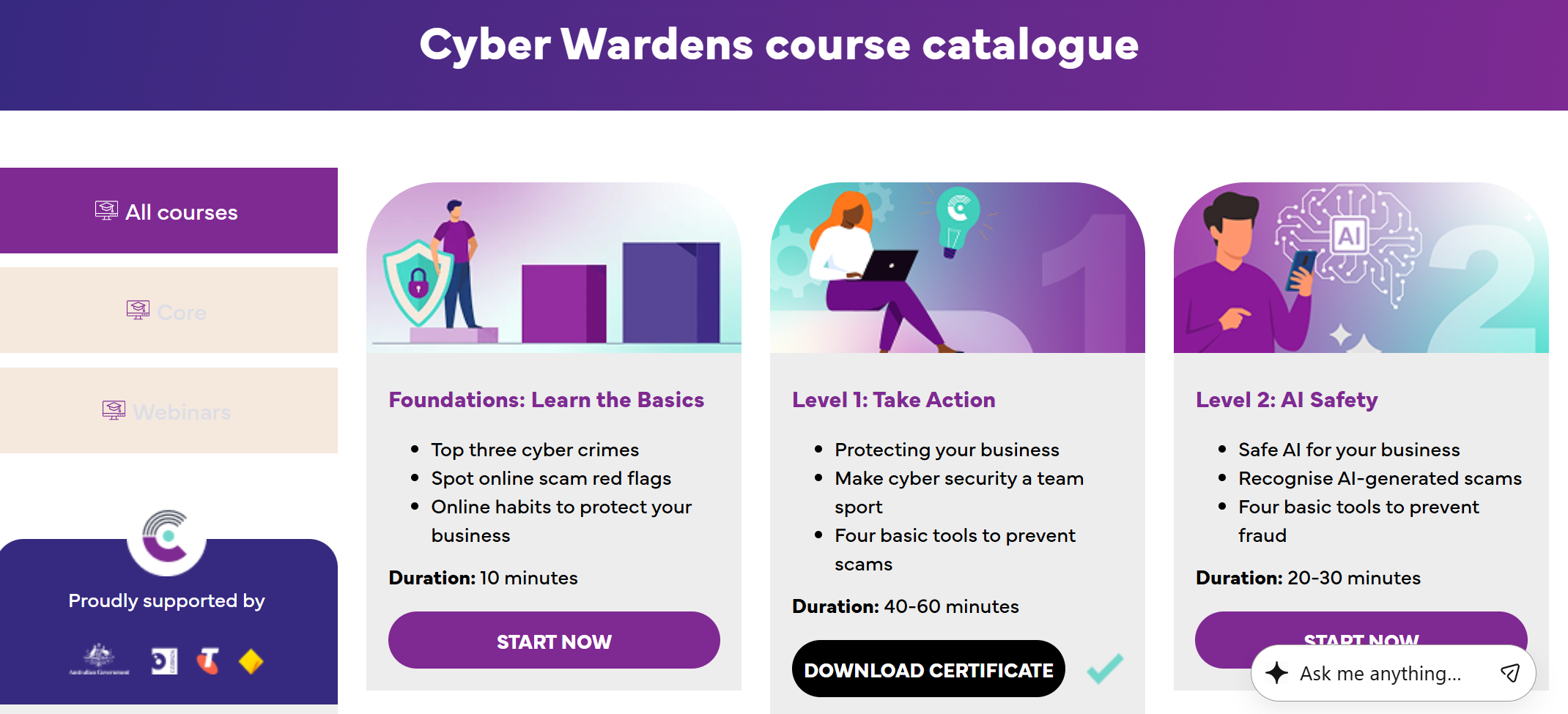 Cyber Wardens Video Courses