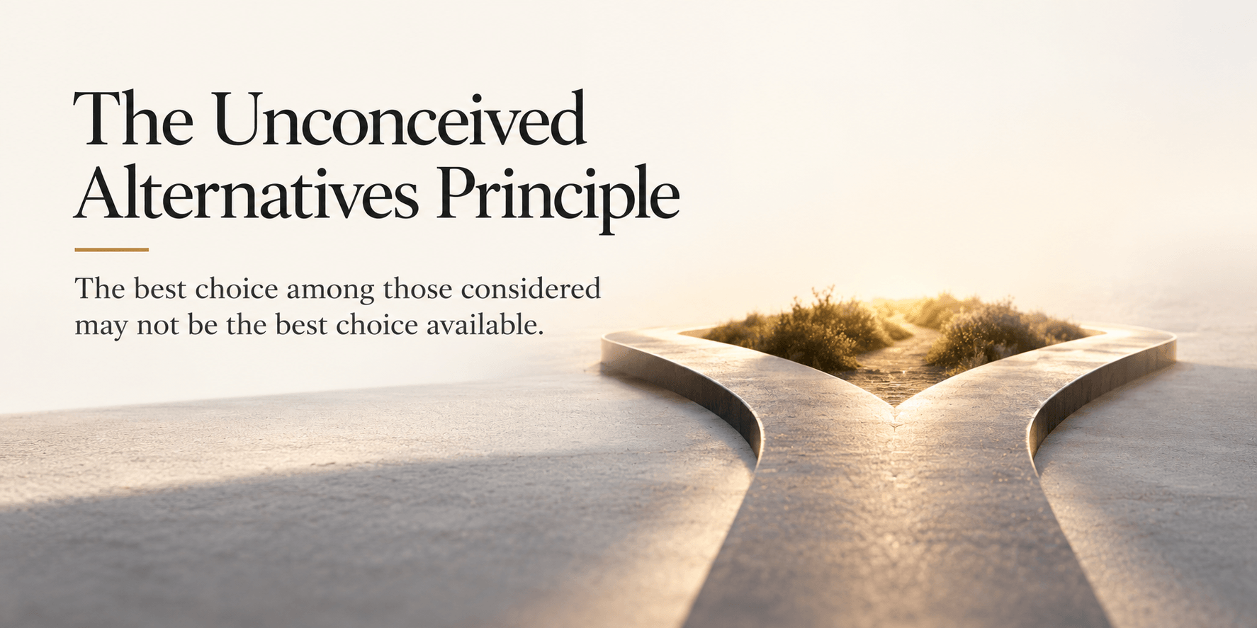 Heading image for Model 009: The Unconceived Alternatives Principle